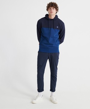 Superdry Collective Colour Block Férfi Kapucnis Pulóver Sötétkék | EIFKV3068